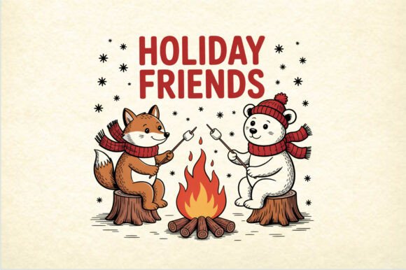 Christmas Campfire Illustration Review