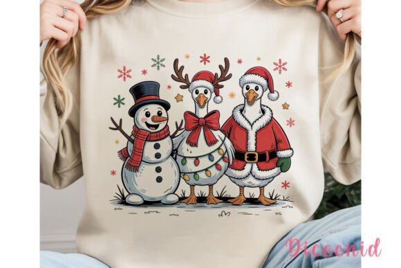 Christmas Geese Snowman PNG Clipart Review