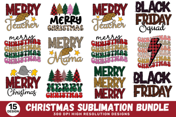 Christmas Sublimation Bundle,Xmas PNG Illustrations Review