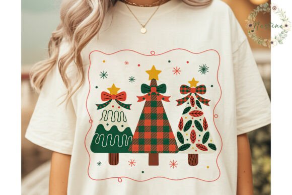 Christmas Tree Trio Clipart PNG for Illustrations