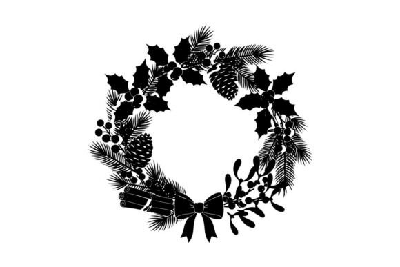 Christmas Wreath Silhouette with Pinecon: A Practical Review for Illustrations Sellers