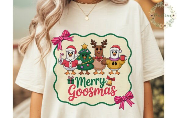Cute Goosmas Christmas PNG Clipart for Brand Illustrations