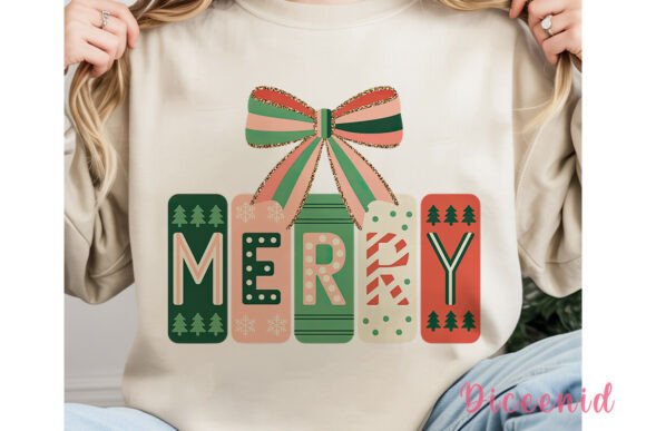 Festive MERRY Christmas Bow PNG Clipart Review for Illustrations