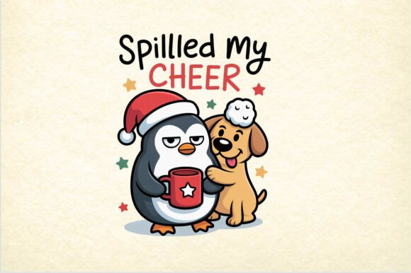 Funny Christmas Penguin Dog PNG and Freebies Review