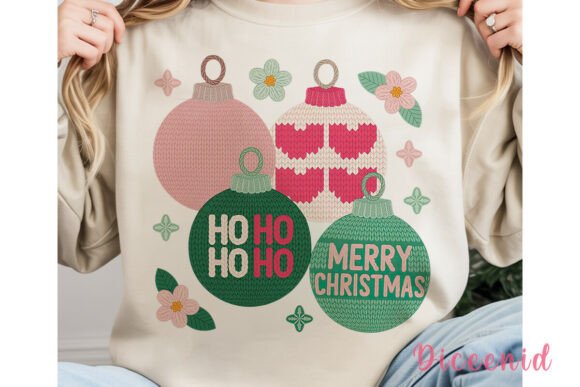 Knit Christmas Ornaments PNG Clipart in Illustrations