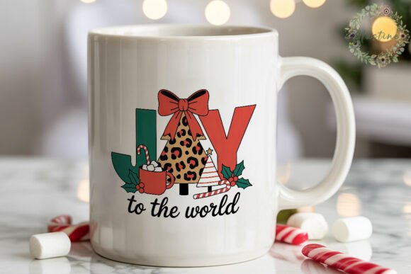Leopard Print JOY Christmas PNG Clipart Review for Illustrations