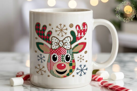Patchwork Reindeer Christmas PNG Clipart Illustrations Review