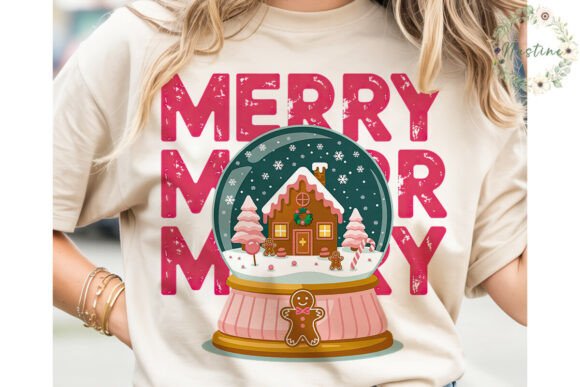 Pink Christmas Gingerbread Globe PNG: A Modern Illustrations Review for Content Creators
