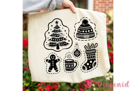 Rustic Christmas Doodles PNG Clipart for Illustrations