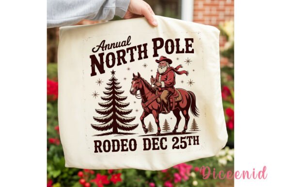Rustic Santa Rodeo Christmas PNG Clipart for Illustrations
