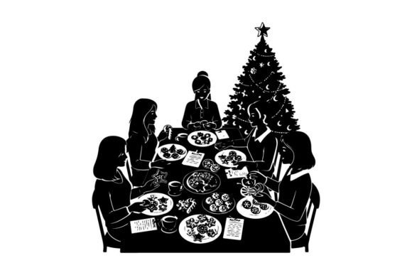 Silhouette of Family Enjoying Christmas: A Practical Review for Digital Sellers and Illustrations