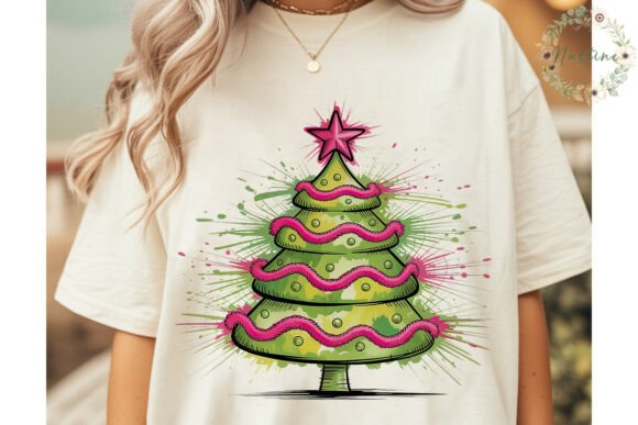 Sketchy Christmas Tree Splatter PNG: A Designer’s Take on Seasonal Illustrations