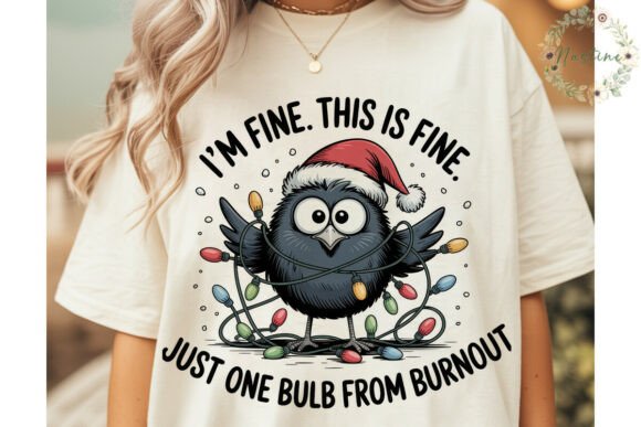Stressed Christmas Bird PNG Clipart for Illustrations