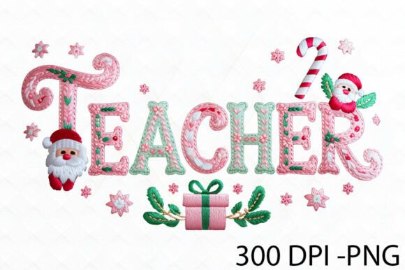 Teacher Christmas Sublimation Png Design Review