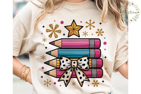 Teacher Pencil Christmas PNG Clipart Review for Illustrations