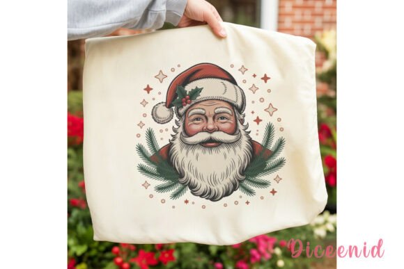 Vintage Santa Christmas Vibes PNG for Brand Illustrations